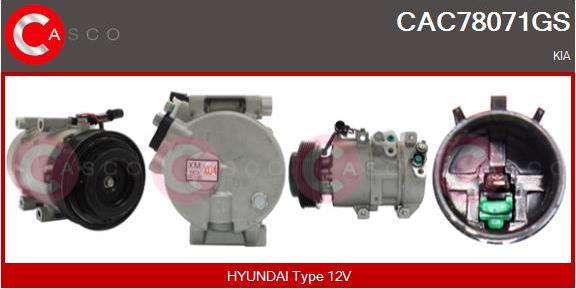 Casco CAC78071GS - Compressor, air conditioning autospares.lv