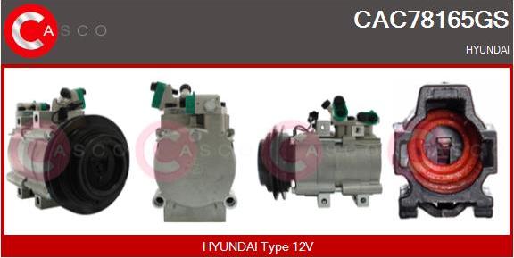 Casco CAC78165GS - Compressor, air conditioning autospares.lv