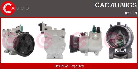 Casco CAC78188GS - Compressor, air conditioning autospares.lv