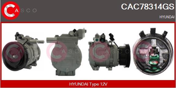 Casco CAC78314GS - Compressor, air conditioning autospares.lv