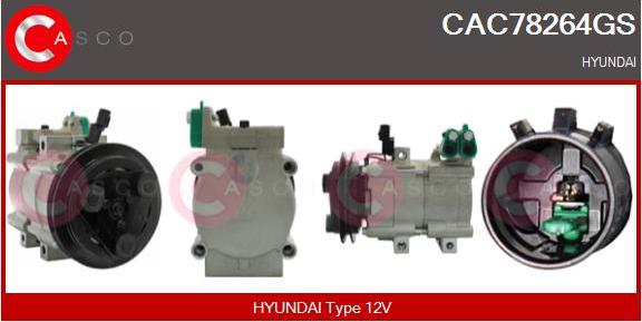 Casco CAC78264GS - Compressor, air conditioning autospares.lv