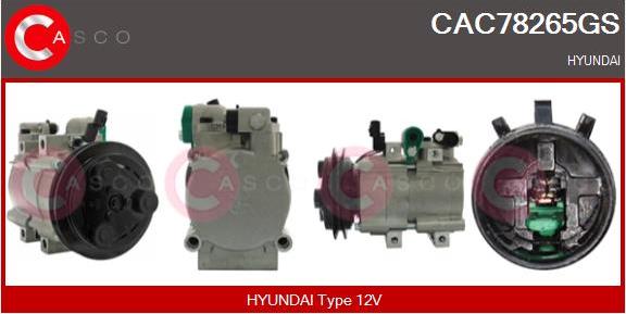 Casco CAC78265GS - Compressor, air conditioning autospares.lv