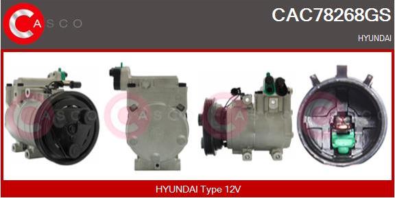 Casco CAC78268GS - Compressor, air conditioning autospares.lv