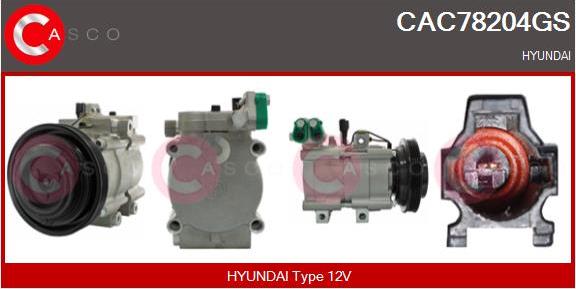 Casco CAC78204GS - Compressor, air conditioning autospares.lv