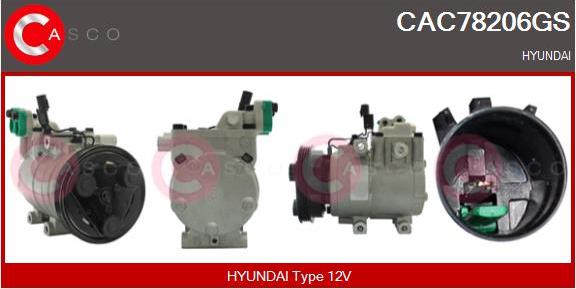 Casco CAC78206GS - Compressor, air conditioning autospares.lv