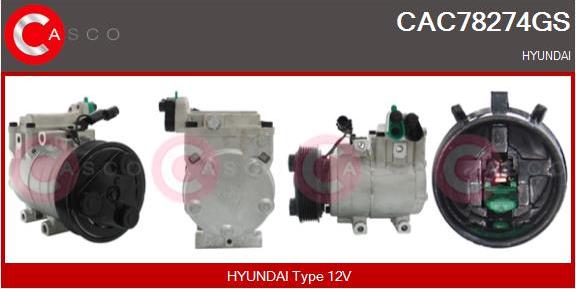 Casco CAC78274GS - Compressor, air conditioning autospares.lv