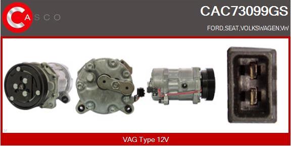 Casco CAC73099GS - Compressor, air conditioning autospares.lv