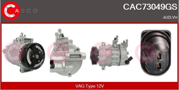 Casco CAC73049GS - Compressor, air conditioning autospares.lv