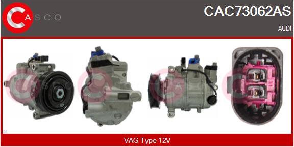 Casco CAC73062AS - Compressor, air conditioning autospares.lv