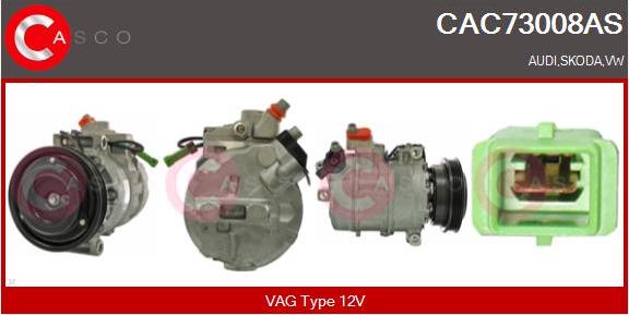 Casco CAC73008AS - Compressor, air conditioning autospares.lv