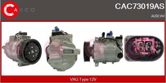 Casco CAC73019AS - Compressor, air conditioning autospares.lv