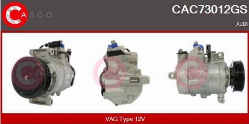 Casco CAC73012GS - Compressor, air conditioning autospares.lv