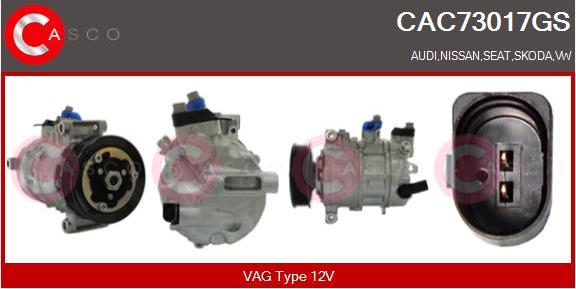 Casco CAC73017GS - Compressor, air conditioning autospares.lv
