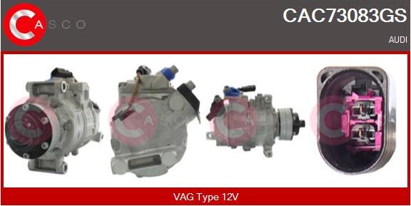 Casco CAC73083GS - Compressor, air conditioning autospares.lv