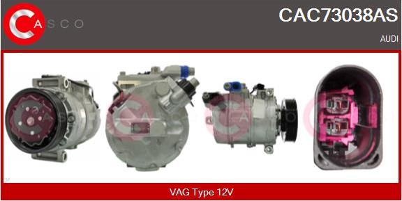 Casco CAC73038AS - Compressor, air conditioning autospares.lv