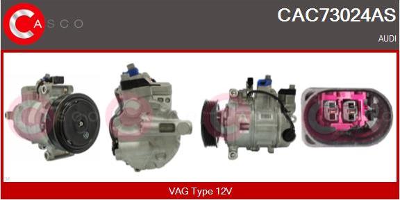 Casco CAC73024AS - Compressor, air conditioning autospares.lv