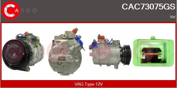 Casco CAC73075GS - Compressor, air conditioning autospares.lv