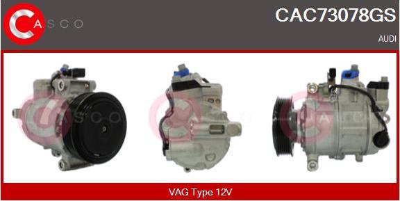 Casco CAC73078GS - Compressor, air conditioning autospares.lv