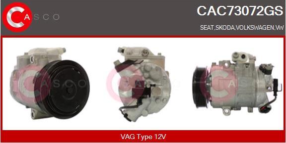 Casco CAC73072GS - Compressor, air conditioning autospares.lv