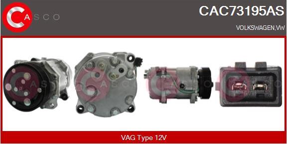 Casco CAC73195AS - Compressor, air conditioning autospares.lv