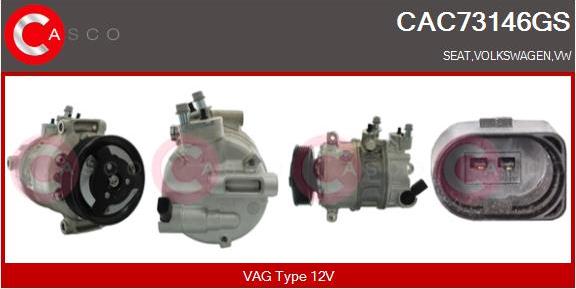 Casco CAC73146GS - Compressor, air conditioning autospares.lv