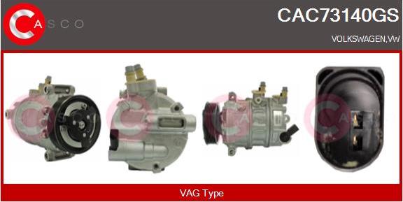 Casco CAC73140GS - Compressor, air conditioning autospares.lv