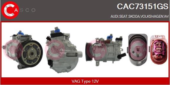 Casco CAC73151GS - Compressor, air conditioning autospares.lv