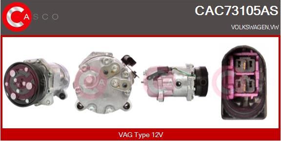 Casco CAC73105AS - Compressor, air conditioning autospares.lv