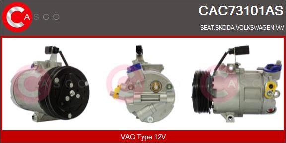 Casco CAC73101AS - Compressor, air conditioning autospares.lv