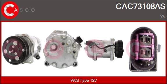 Casco CAC73108AS - Compressor, air conditioning autospares.lv