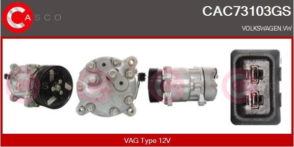 Casco CAC73103GS - Compressor, air conditioning autospares.lv