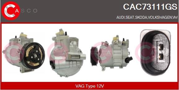 Casco CAC73111GS - Compressor, air conditioning autospares.lv