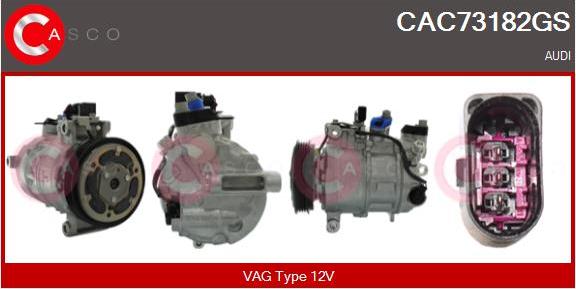 Casco CAC73182GS - Compressor, air conditioning autospares.lv