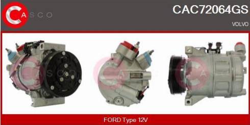 Casco CAC72064GS - Compressor, air conditioning autospares.lv