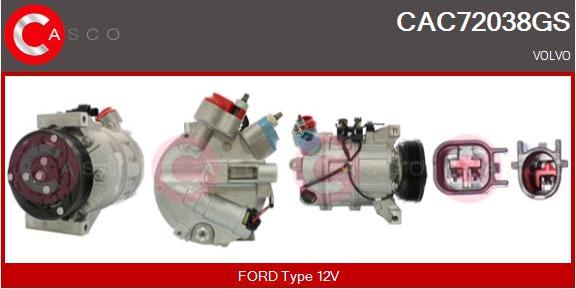 Casco CAC72038GS - Compressor, air conditioning autospares.lv