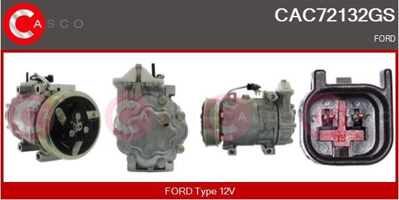 Casco CAC72132GS - Compressor, air conditioning autospares.lv