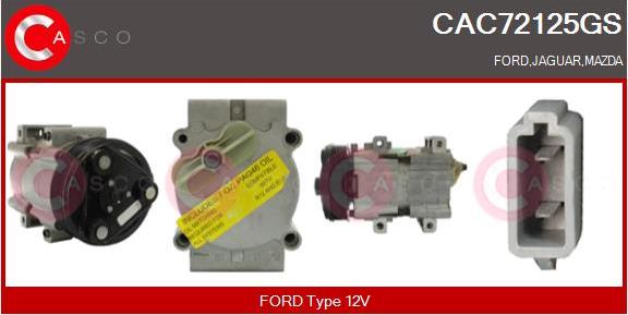 Casco CAC72125GS - Compressor, air conditioning autospares.lv