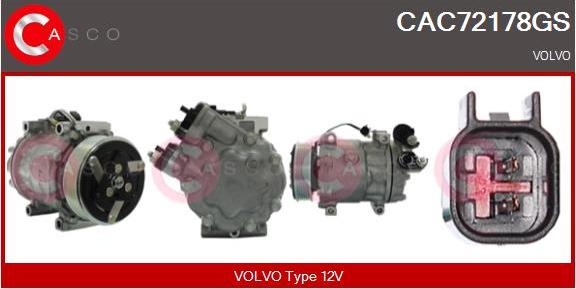 Casco CAC72178GS - Compressor, air conditioning autospares.lv