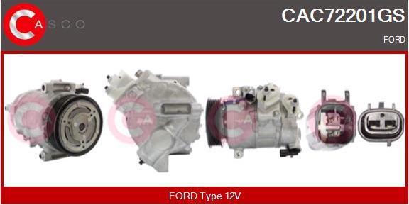 Casco CAC72201GS - Compressor, air conditioning autospares.lv