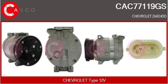 Casco CAC77119GS - Compressor, air conditioning autospares.lv
