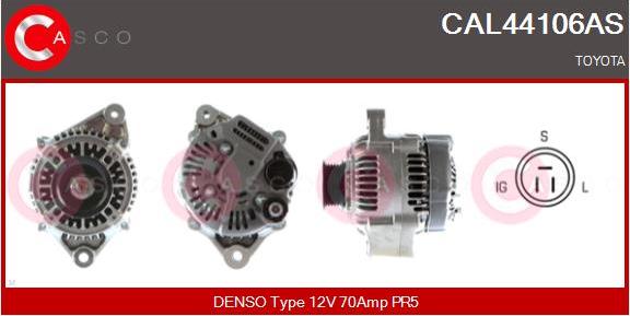 Casco CAL44106AS - Alternator autospares.lv