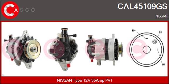 Casco CAL45109GS - Alternator autospares.lv
