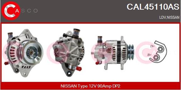 Casco CAL45110AS - Alternator autospares.lv