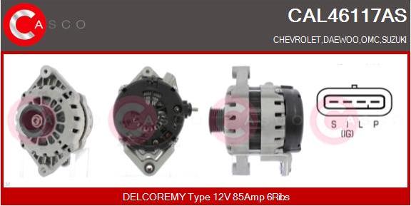 Casco CAL46117AS - Alternator autospares.lv