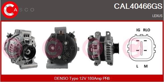 Casco CAL40466GS - Alternator autospares.lv