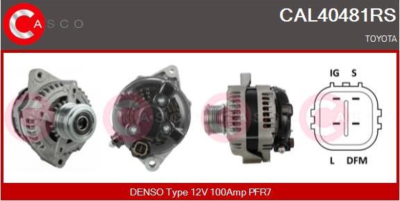 Casco CAL40481RS - Alternator autospares.lv