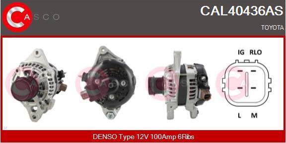 Casco CAL40436AS - Alternator autospares.lv