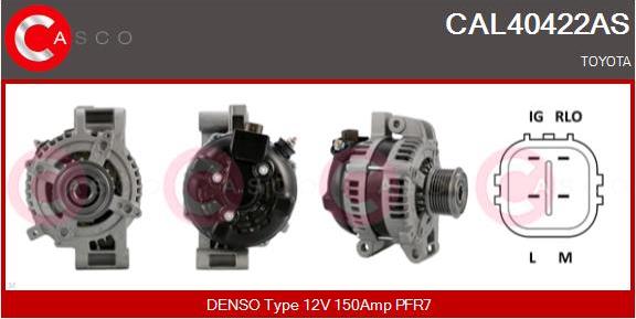 Casco CAL40422AS - Alternator autospares.lv