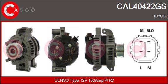 Casco CAL40422GS - Alternator autospares.lv