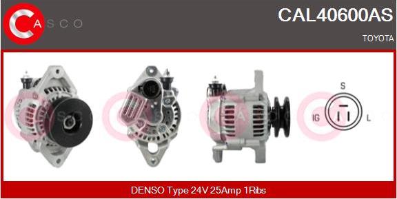 Casco CAL40600AS - Alternator autospares.lv